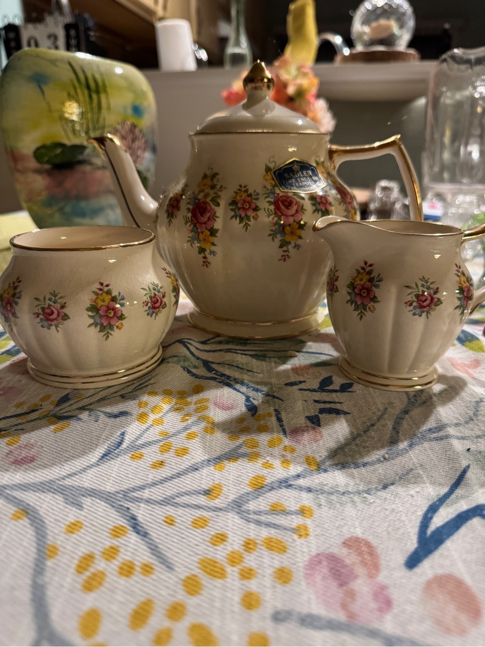 Sandler Cream Ceramic Plate with England Mark